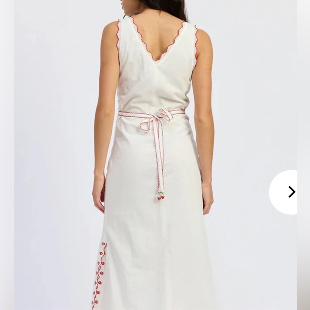 Anthropologie Strawberry π Bonnie Embroidered Midi Dress by Jacquie the Label - Picture 16 of 16